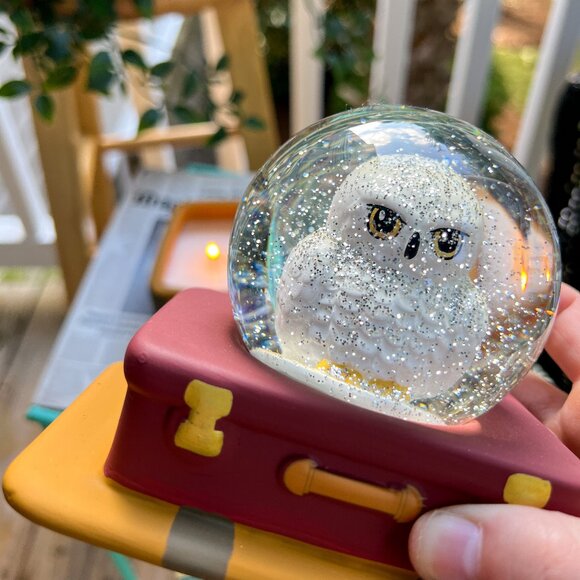 Harry Potter Hedwig Owl Glitter Snowglobe trinket Jar - Picture 5 of 8